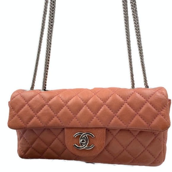 Authentic CHANEL CC Flap Bag - Dark Pink (Salmon Pink) SHW - Picture 1 of 15